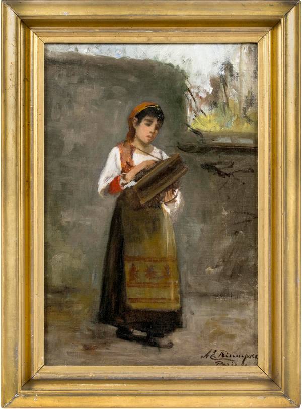Anna E. Klumpke Young Lady with an Accordion, 1899 Hawthorne Fine Art